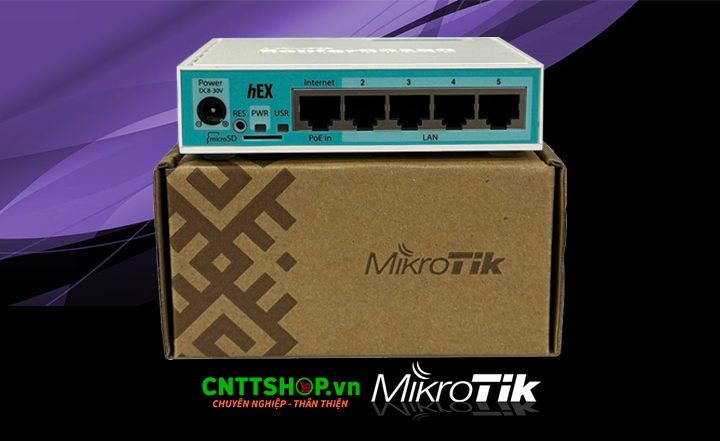 Thiết bị Router MikroTik RB750Gr3 nhỏ gọn hiệu suất cao