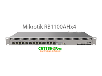 Router Mikrotik RB1100AHx4 13 Port GE, Rack 1U, băng thông IPsec 2,2Gbps