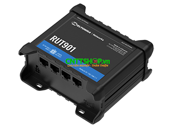 RUT901 Router Industrial Teltonika 4x FE Ports, Dual Sim 4G LTE