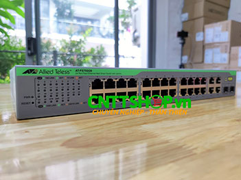 AT-FS750/28-50 Allied Telesis, 24-port 10/100TX + 2 10/100/1000T, EU Power Cord