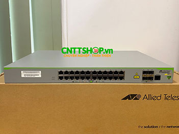AT-FS980M/28PS-10 Allied Telesis 24 port 10/100TX, POE+ 375W, US Power Cord