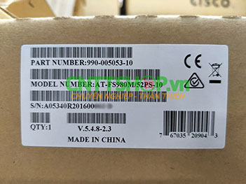 AT-FS980M/52PS Allied Telesis 48-port 10/100TX PoE+ 375W switch, 4 SFP uplinks