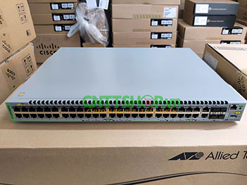 AT-GS948MPX Switch Access Allied Telesis 48 Ports PoE+ 370W, 2 Combo Uplink, 2 SFP+