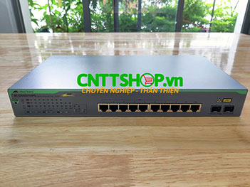 AT-GS950/10PS Allied Telesis 10 Ports GE (8 POE+ Enabled) WebSmart, 2 SFP Combo Ports