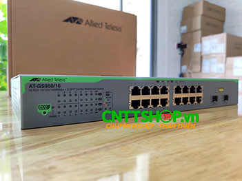 AT-GS950/16 Allied Telesis 16 Ports GE Eco-Friendly WebSmart Switch, 2 SFP Combo Ports