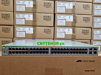 Switch Allied Telesis AT-GS950/52PSV2-50, 48x 1GE PoE+, 4x 1G SFP Ports, EU Power Cord