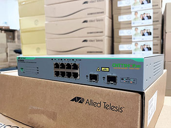 AT-GS950/8-50 Allied Telesis Switch, WebSmart, 8 port 10/100/1000TX, EU Power Cord