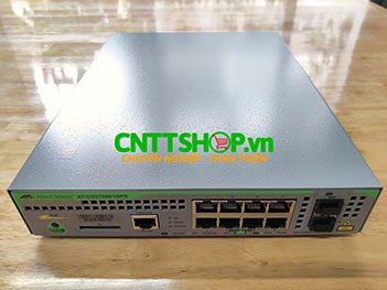 AT-GS970M/10PS-R Switch Allied Telesis 8 Ports PoE+ 124W, 2 SFP ports Uplink with rack mount kit