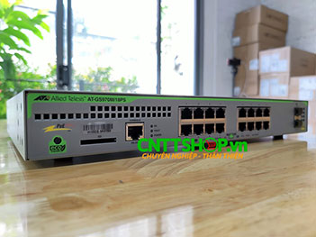 AT-GS970M/18PS-R Allied Telesis 16 Ports PoE+247W, 2 SFP ports with rack mount kit