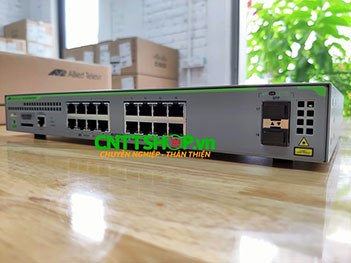 AT-GS970M/18PS-R Allied Telesis 16 Ports PoE+247W, 2 SFP ports with rack mount kit