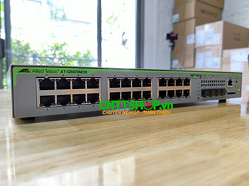 AT-GS970M/28 Switch Allied Telesis 24 Ports 10/100/1000T, 4 SFP Uplink ports