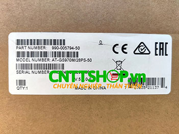 AT-GS970M/28PS Switch Allied Telesis 24 Ports PoE+ 370W, 4 x 100/1000X SFP ports