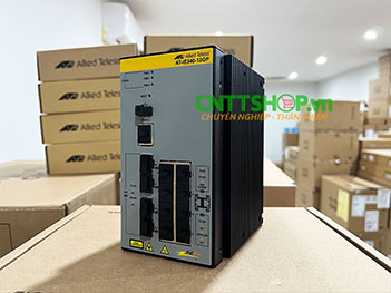 AT-IE340-12GP-80 Allied Telesis 8 GE RJ45, 4 SFP, Industrial Ethernet, Layer 3 Switch, PoE+ Support