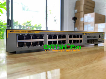 AT-x230-28GT Allied Telesis Switch 24 x 10/100/1000T ports Layer 3, 4 x 100/1000X SFP ports