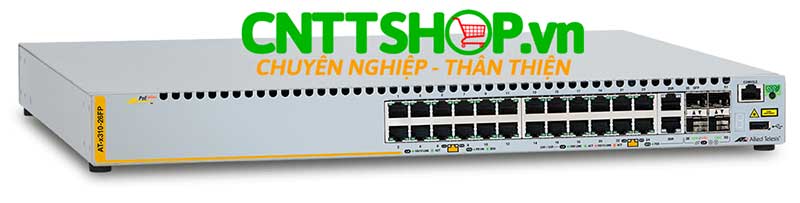 Hình ảnh Switch Allied Telesis AT-x310-26FP Stackable 24 Ports FE PoE+, 2 Combo Uplink