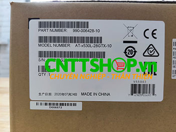 AT-x530L-28GTX Allied Telesis 24 Ports 10/100/1000T stackable switch, 4 SFP+ ports