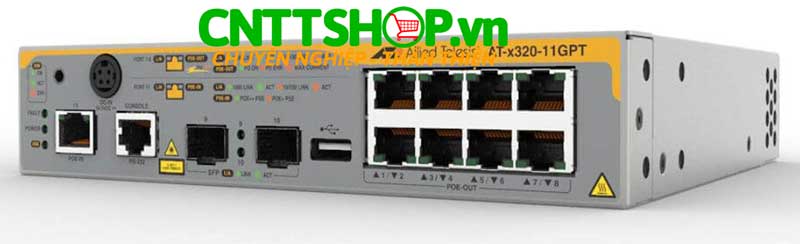 Hình ảnh Allied Telesis AT-x320-11GPT 8 Ports 10/100/1000T PoE+, 2 SFP ports