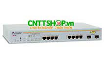 AT-GS950/8POE Switch Allied Telesis 8 Ports 10/100/1000T PoE fanless WebSmart, 2 SFP combo ports