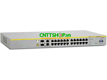 AT-8000S/24POE Allied Telesis 24-port stackable 10/100TX PoE Layer 2 switch.