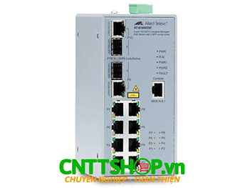 AT-IFS802SP Allied Telesis 8 10/100TX + 2 10/100/1000T/SFP Combo Managed Industrial Switch