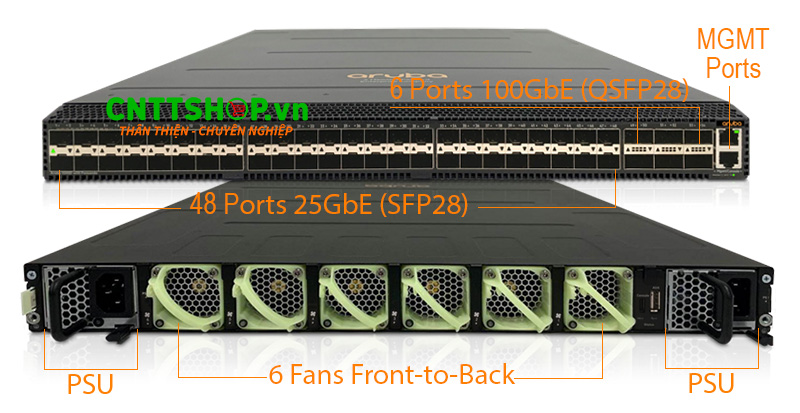 Switch Aruba R8p13A 48-Ports SFP28 6-Ports QSFP28