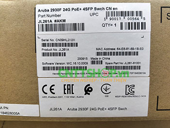 JL261A Switch Aruba 2930F 24 Ports 10/100/1000 PoE+ 370W, 4 SFP Uplink