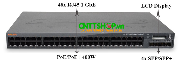 Switch Aruba JW670A S2500-48P 48x 1 GbE, 4x SFP/SFP+, PoE 400W
