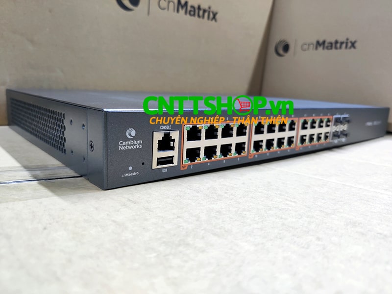 Cambium cnMatrix EX1028-P Ethernet PoE+ Switch 24 port.