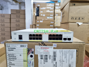 Switch Cisco C1000-16FP-2G-L with 16 Ports PoE+ 240W, 2 port SFP Uplink