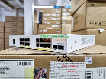 Switch Cisco C1000-16FP-2G-L with 16 Ports PoE+ 240W, 2 port SFP Uplink