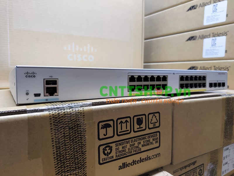 C1000-24FP-4X-L Cisco Catalyst 1000 with 24x 10/100/1000 PoE+ ports, 4x 10G SFP+