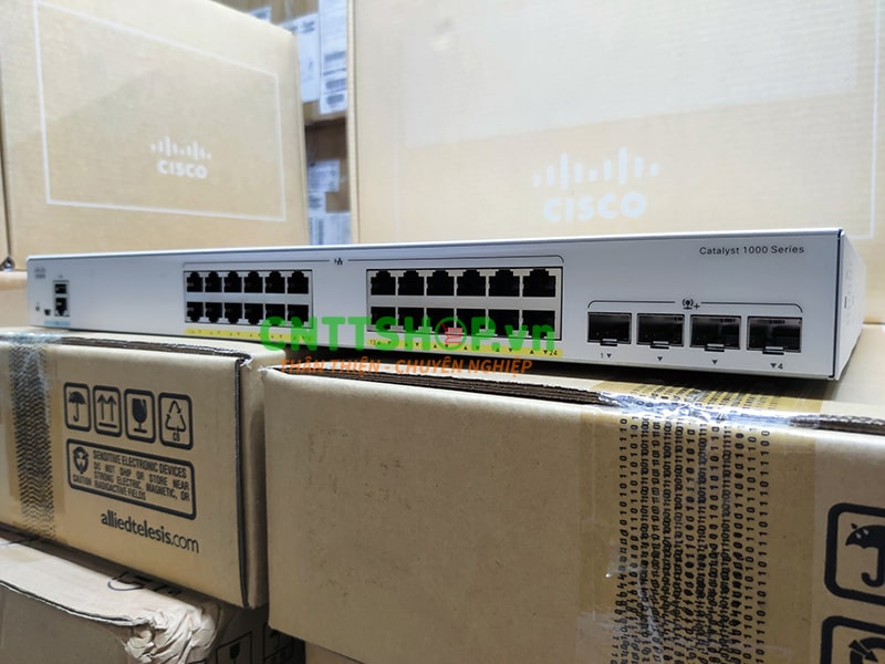 C1000-24FP-4X-L Cisco Catalyst 1000 with 24x 10/100/1000 PoE+ ports, 4x 10G SFP+