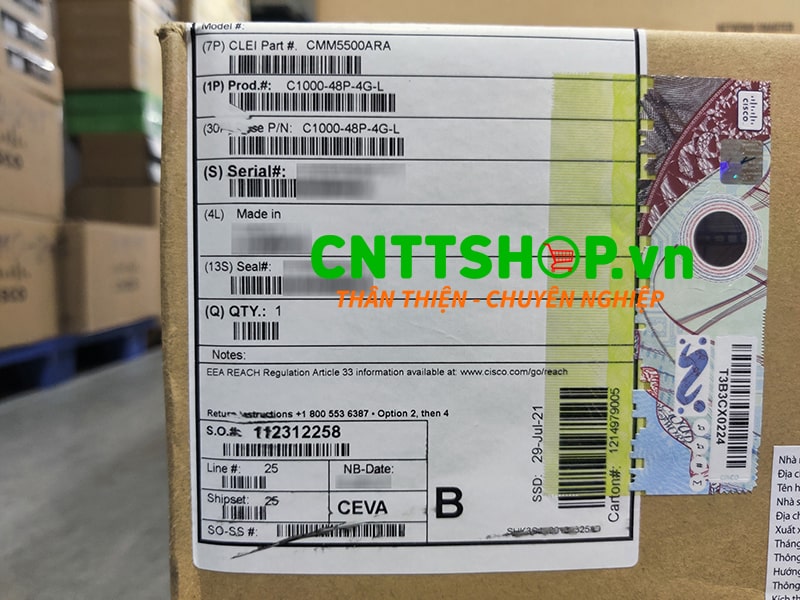 C1000-48P-4G-L | Cisco Catalyst 1000 with 48 Ports PoE+ 370W, 4 SFP Uplink