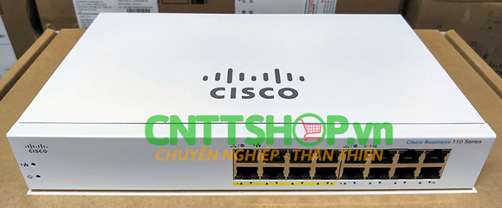 Switch Cisco CBS110-16PP-EU nhỏ gọn, dễ sử dụng với nhiều tính năng nâng cao