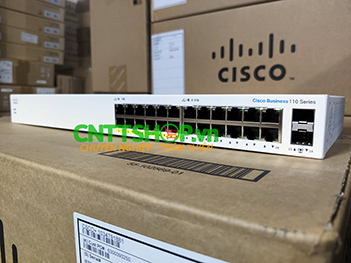 CBS110-24PP-EU Switch Cisco 24 Cổng (12 Port PoE), 2 GE Combo Uplink