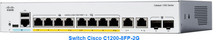 Switch Cisco Catalyst C1200-8FP-2G