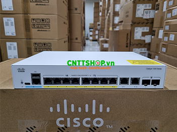 Switch Cisco C1200-8P-E-2G 8-Ports PoE+ 67W, 2 Combo Uplink