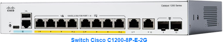 Switch Cisco Catalyst C1200-8P-E-2G