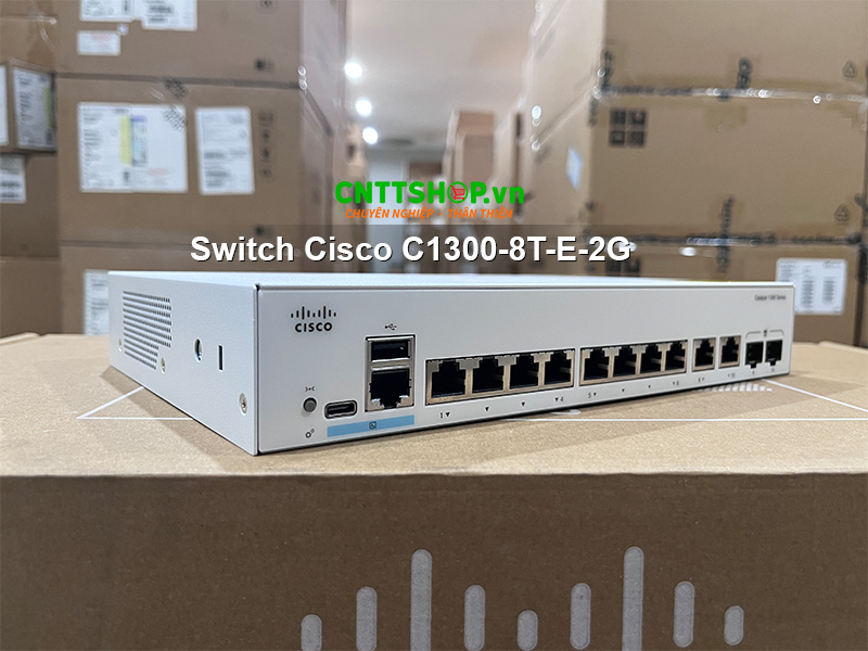 Hình ảnh mặt bên của Switch Cisco C1300-8T-E-2G