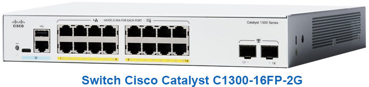 Thiết bị chuyển mạch Switch Cisco C1300-16FP-2G