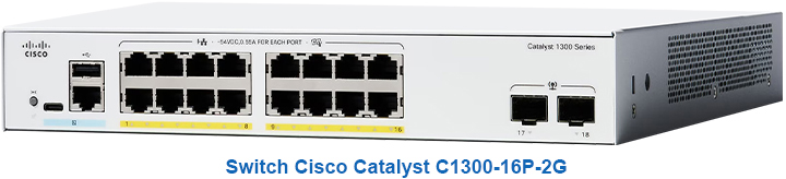 Cisco C1300-16P-2G Catalyst 1300 PoE+ 120W