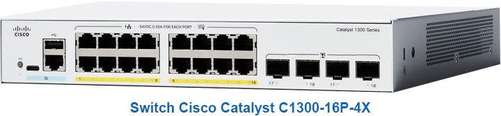 Switch C1300-16P-4X Cisco Catalyst 1300