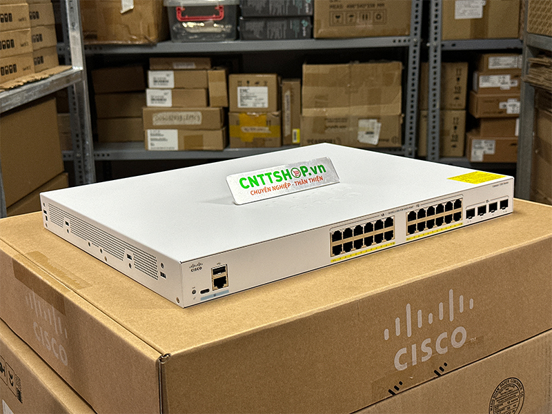 Switch Cisco Catalyst C1300-24FP-4X có sẵn, giá tốt, tại CNTTShop
