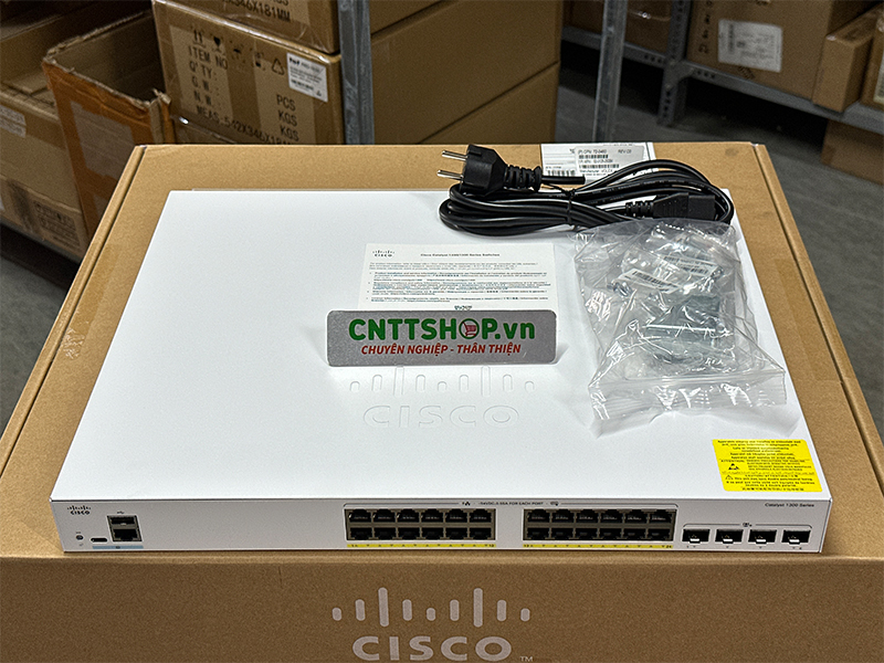 Phụ kiện đi kèm với sản phẩm Cisco C1300-24FP-4X