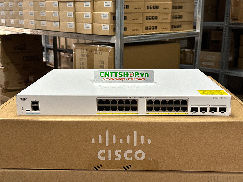 Switch Cisco C1300-24FP-4X là thiết bị chuyển mạch lý tưởng cho doanh nghiệp