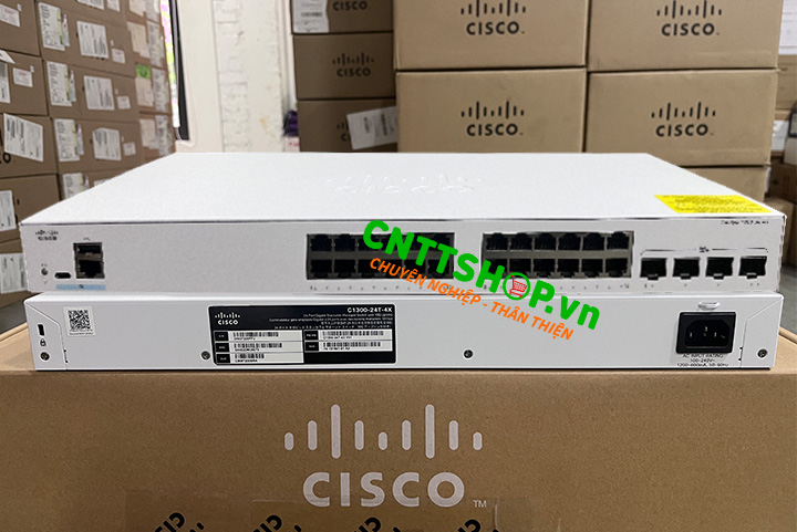 C1300-24T-4G | Switch Cisco Catalyst 1300 Series 24 cổng GE và 4 cổng SFP Uplink