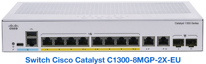 Switch Cisco Catalyst C1300-8MGP-2X-EU