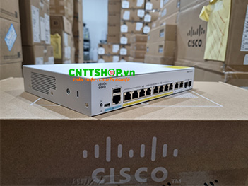 Switch Cisco C1300-8P-E-2G 8-Ports GE PoE+ 60W, 2 Combo Uplink