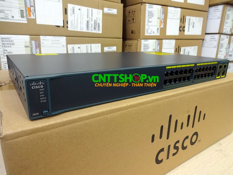 Switch Cisco WS-C2960+24LC-S Catalyst 2960 Plus 24 10/100 (8 PoE) + 2 T/SFP LAN Lite