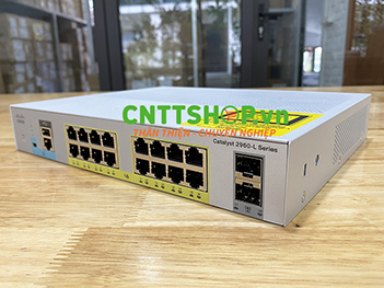 WS-C2960L-16PS-LL Cisco Catalyst 2960L 16 Ports GigE PoE+, 2x 1G SFP, LAN Lite